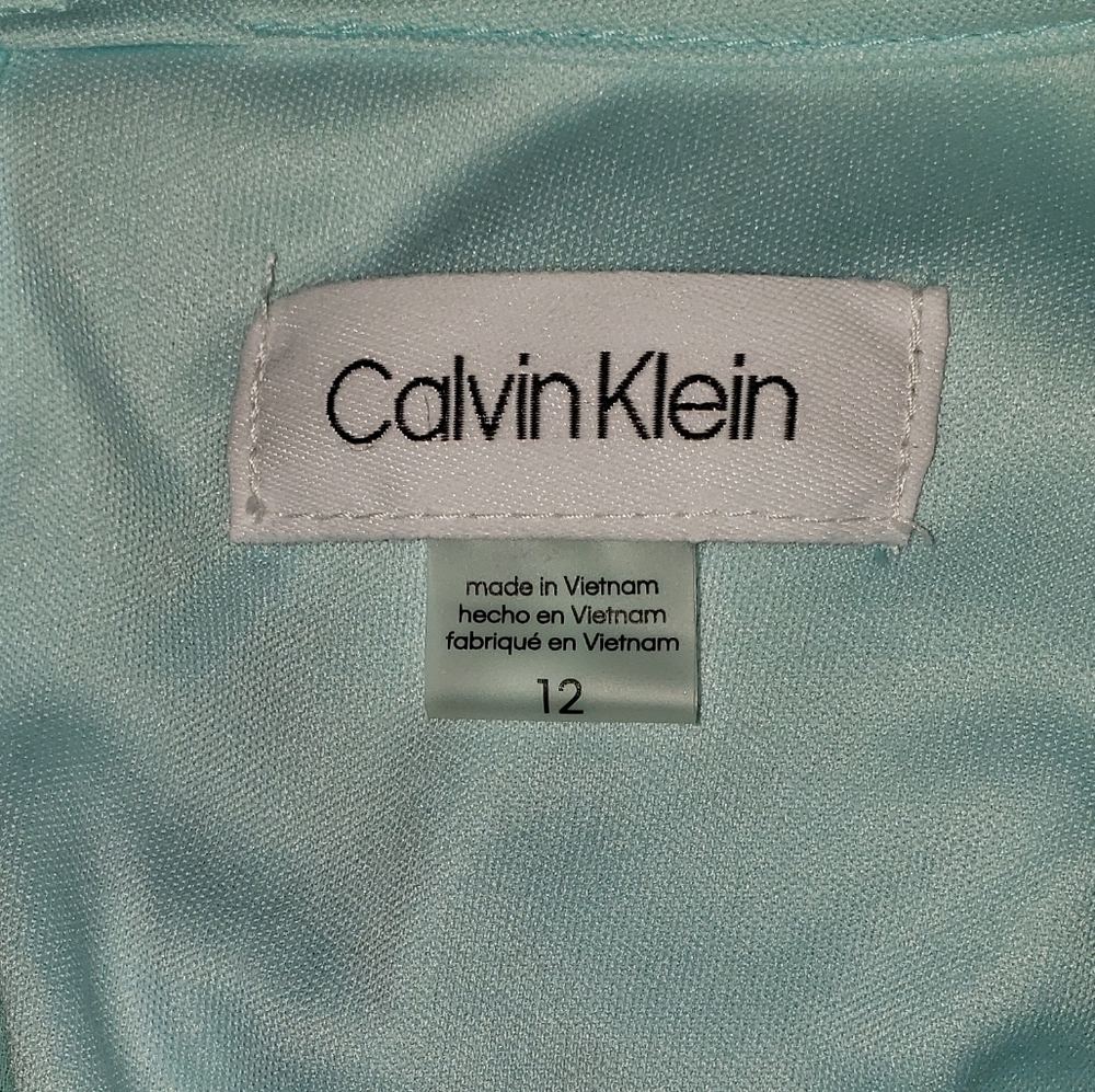 Calvin Klein Floral Cold Shoulder Belted Chiffon Maxi dress - Picture 12 of 15